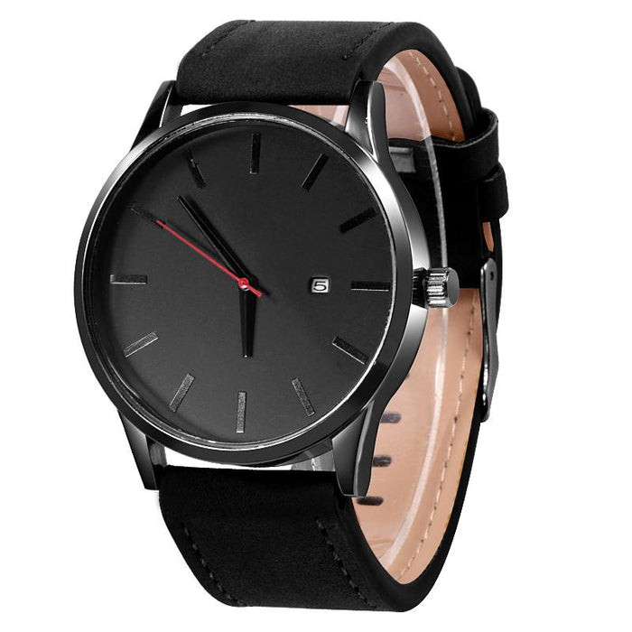Men's Watches Fashion Leather Quartz Wristwatch