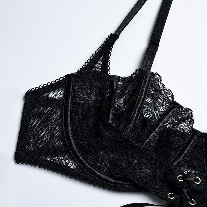 Fashion Lace Suspender Underwear Sexy Lingerie Two-piece Set