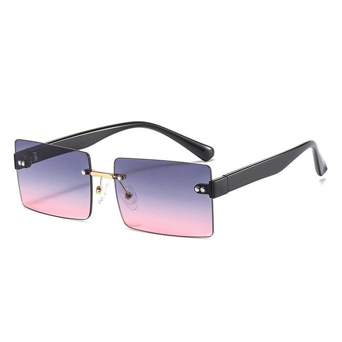 Square frameless colour candy Sunglasses