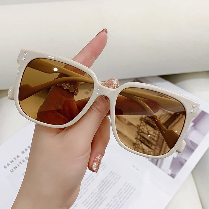Men's and women's Retro square meter nail Sunglasses