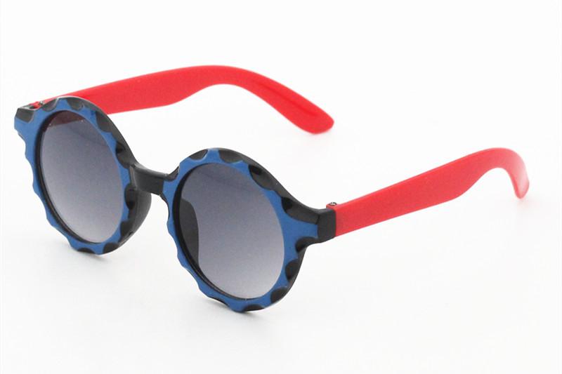 Two color retro round single beam Sunglasses