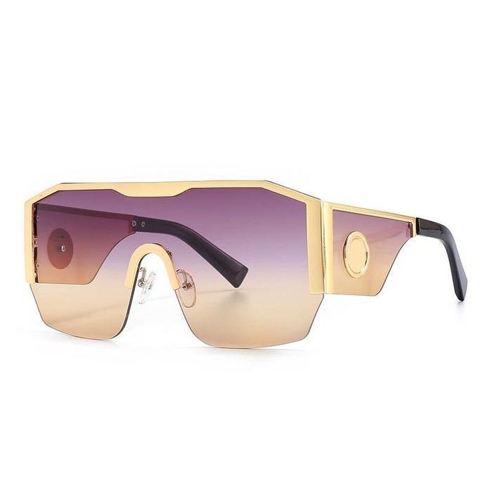 Large frame head conjoined sheet metal men's and women's Sunglasses