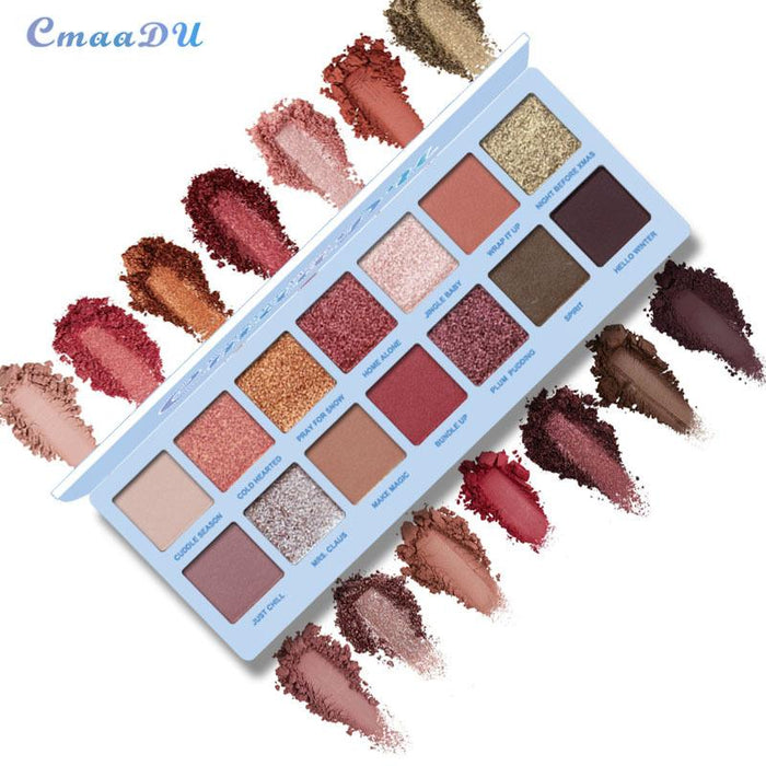 14 colour, bright eye shadow, waterproof and matte.