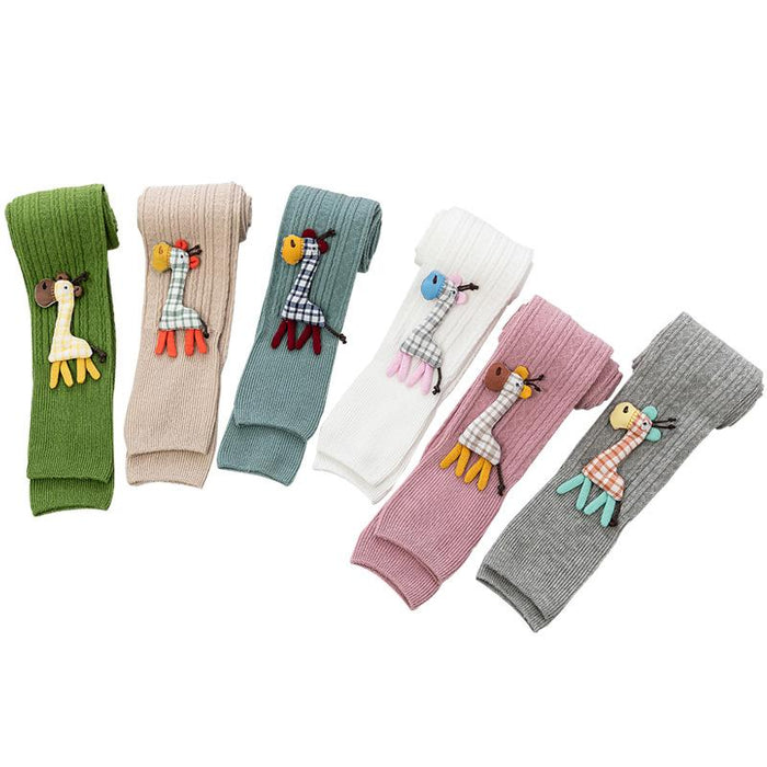 1 to 8 Years Deer Girl Trousers Cotton Leggings