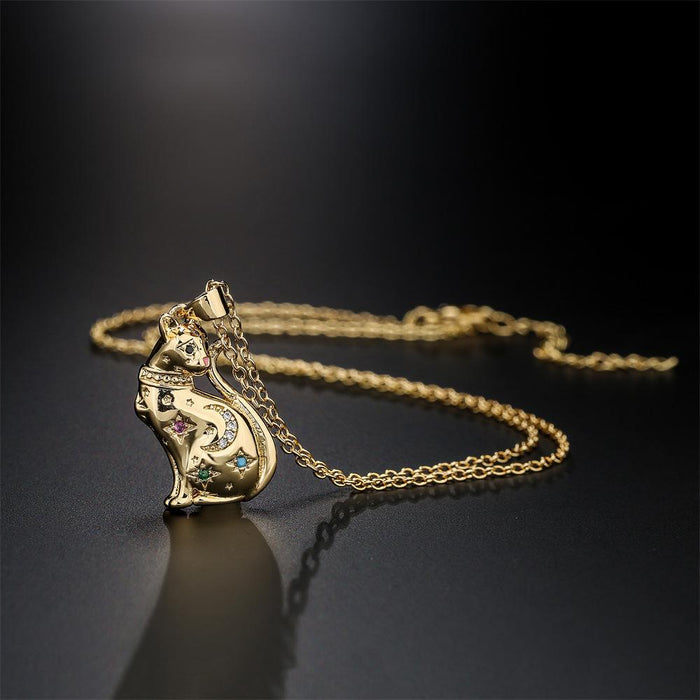 New Exquisite Personality Gold Color Little Tiger Pendant Necklace