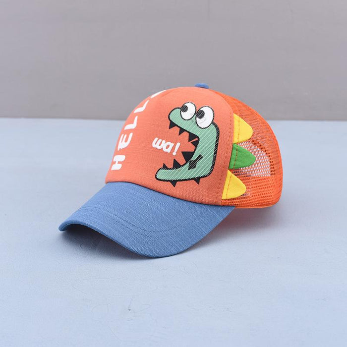 Summer Outdoor Children's Cartoon Dinosaur Net Cap