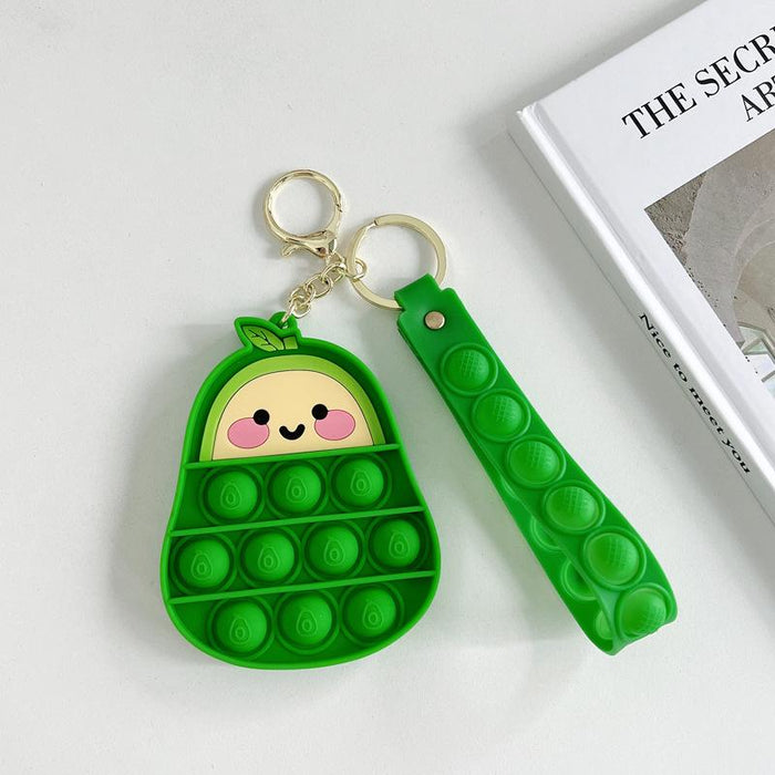 Silicone Waterproof Fruit Decompression Toy Pendant Ornament