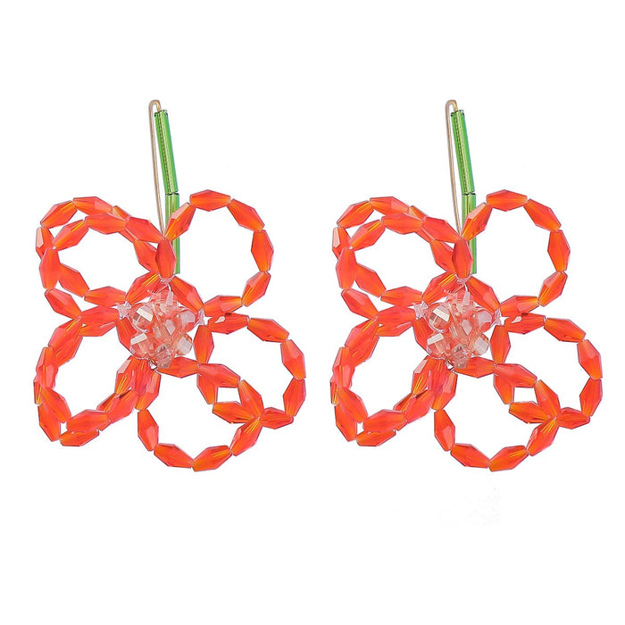 Fashion Multicolor Acrylic Floral Earrings