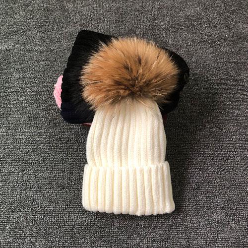 Winter Brand Female Fur Pom Poms hat