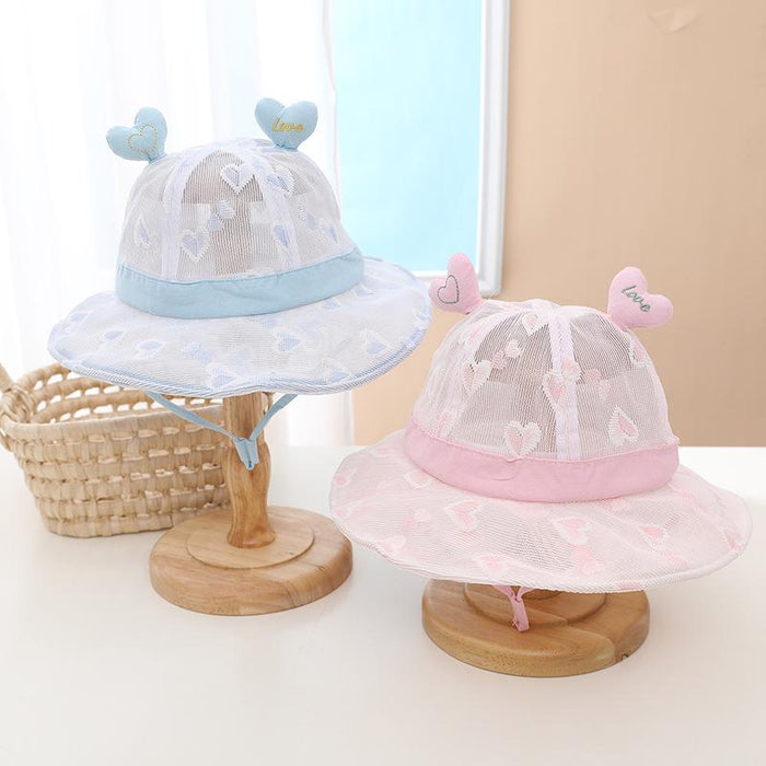 Summer Lace Cute Love Children's Mesh Hat