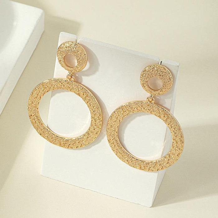 New Fashion Personality Metal Texture Pop Earrings