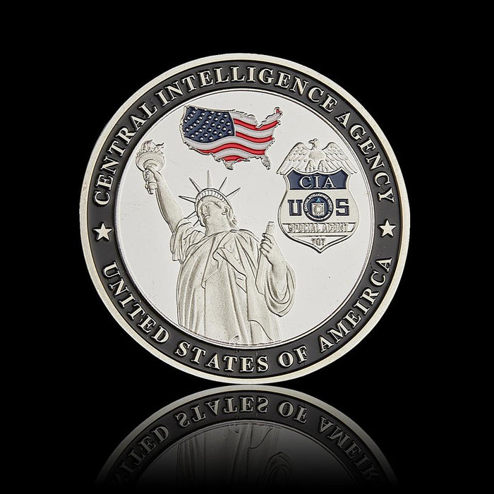 USA CIA We Are The Nation's First Line of Defense Silent Warriors Silver Plated Coin