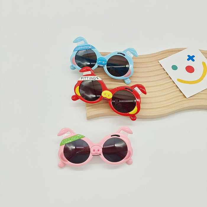 Cartoon Pig Anti Ultraviolet Silicone Children's Sunglasses