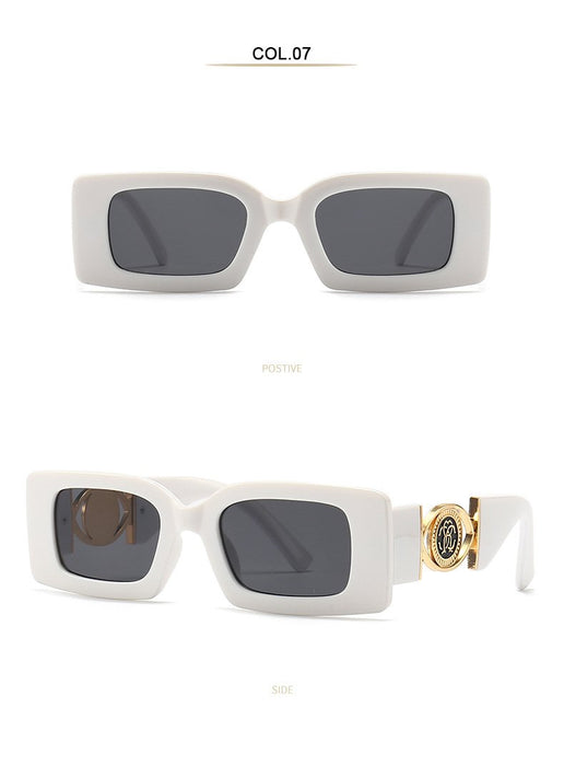 Small frame square sunglasses and sunglasses