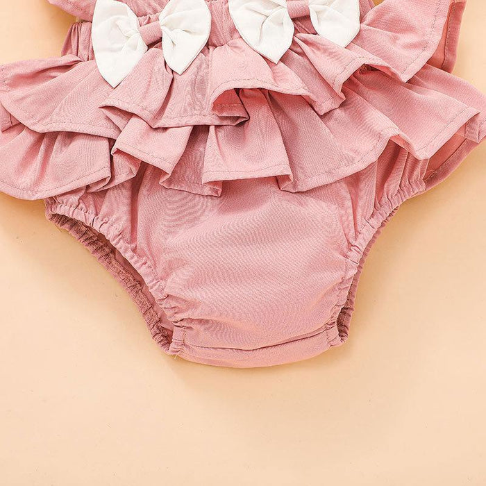 Baby Girl Pink Jumpsuit Headband Set