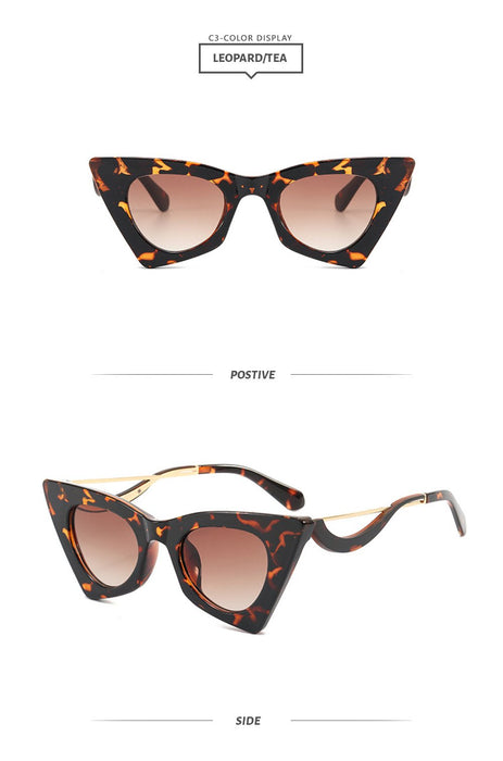 New cat's Eye Sunglasses damp Sunglasses UV protection