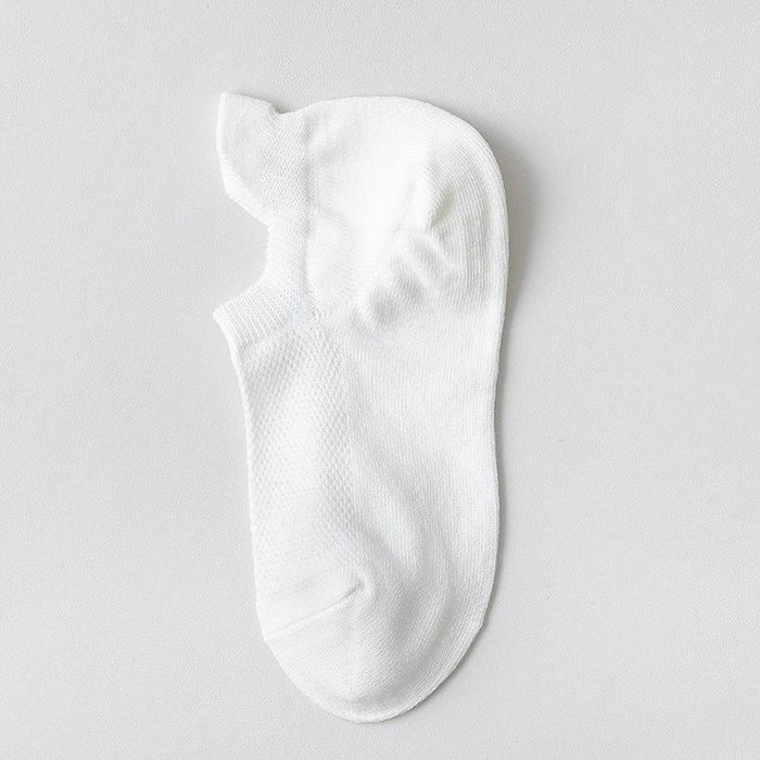 Spring/Summer Solid Color Cotton Socks Breathable Low Boat Socks