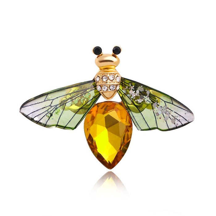 New Vintage Oil Dripping Dragonfly Brooch Bee Brooch Pin