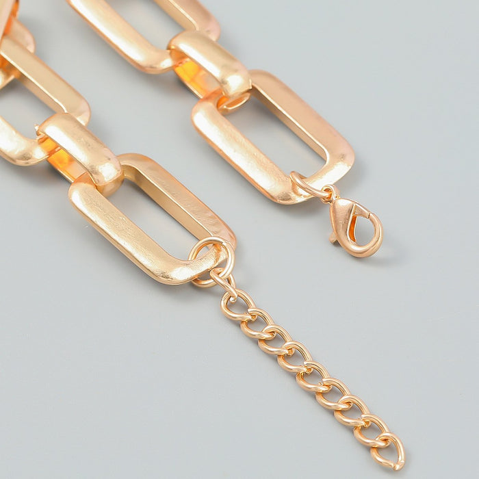 Alloy Punk Style Simple Geometric Chain Necklace