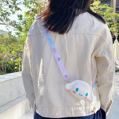 Cartoon messenger bag silicone coin purse toy