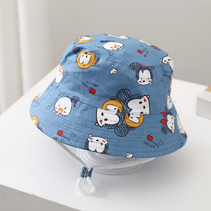 Summer Cartoon Print Children's Outdoor Mesh Hat