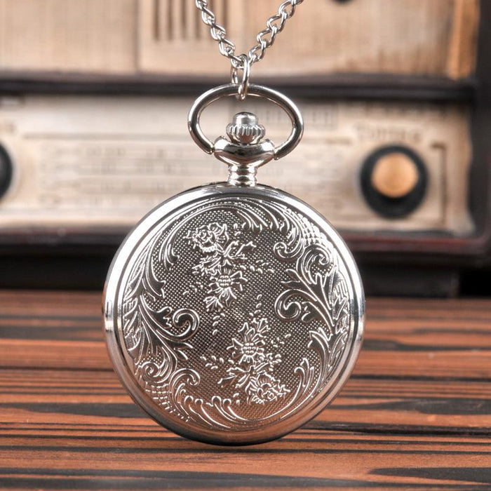 Large Silver Vintage Jesus Pocket Watch Ll3733