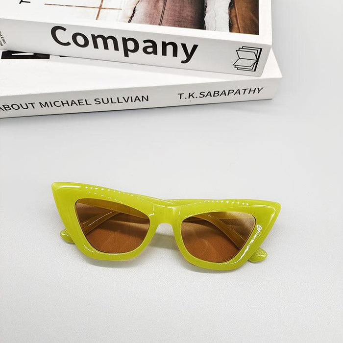 Trendy Retro Cat's Eye Candy Color Sunglasses