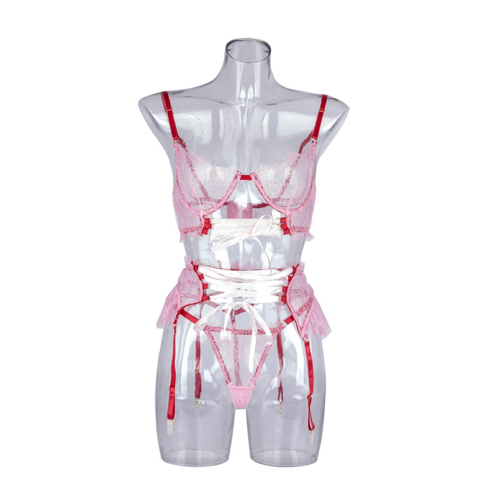 Fashion Sexy Lingerie Eyelashes Lace Underwear Set