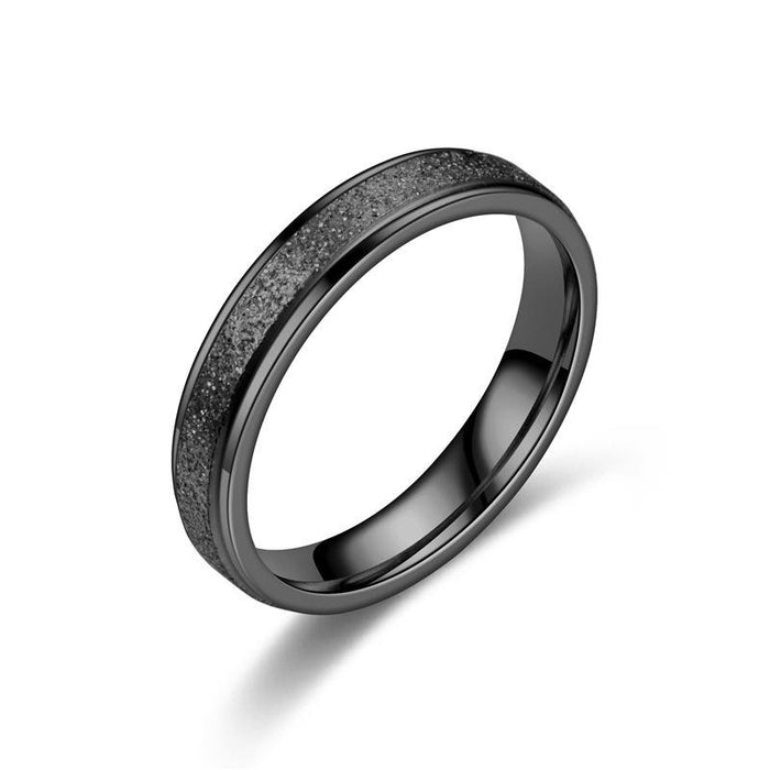 Stainless Steel Frosted Ring