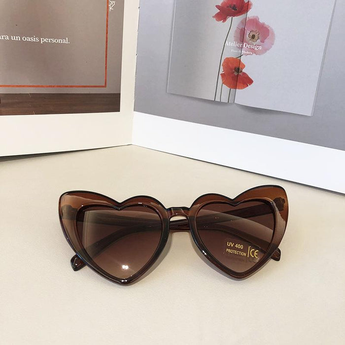 Children's Simple and Sweet Love Frame Sunglasses