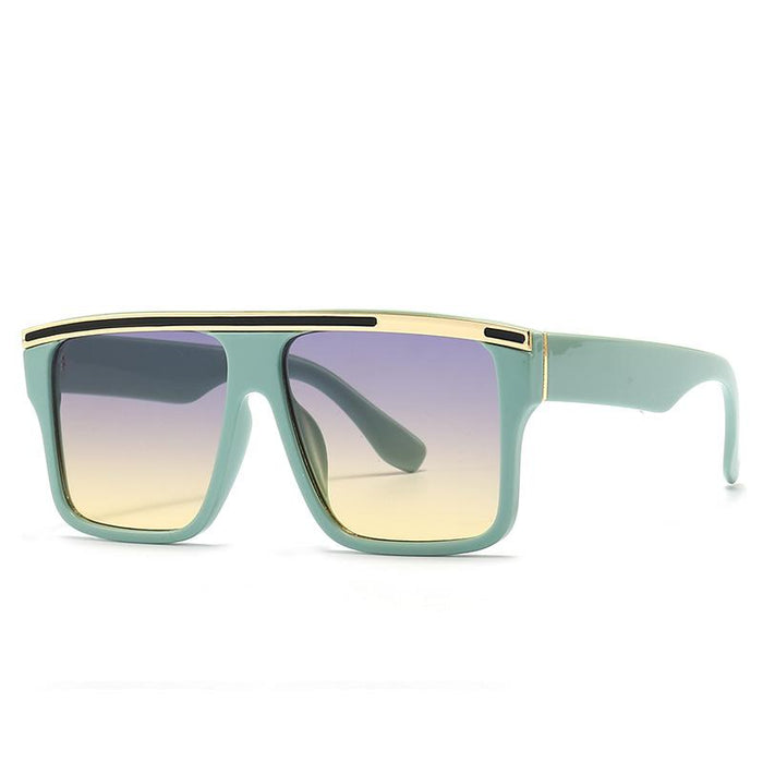 Retro square walk show large frame sunglasses
