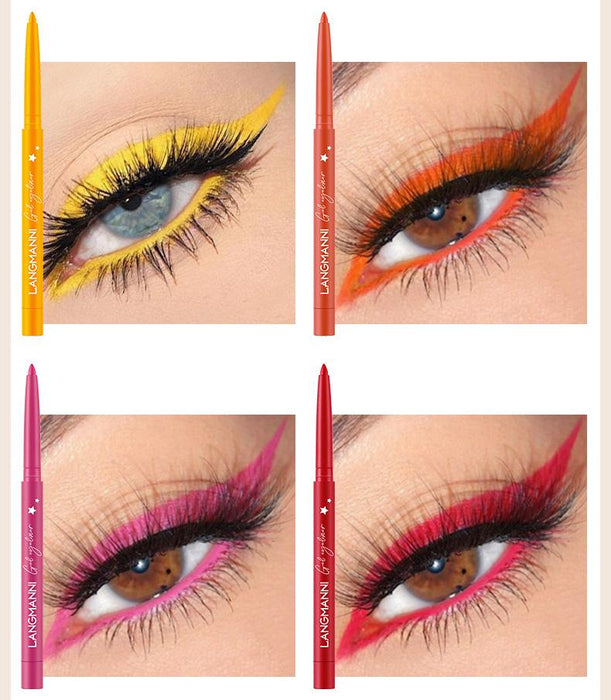12 colour Eyeliner suit with no makeup and no matte finish.