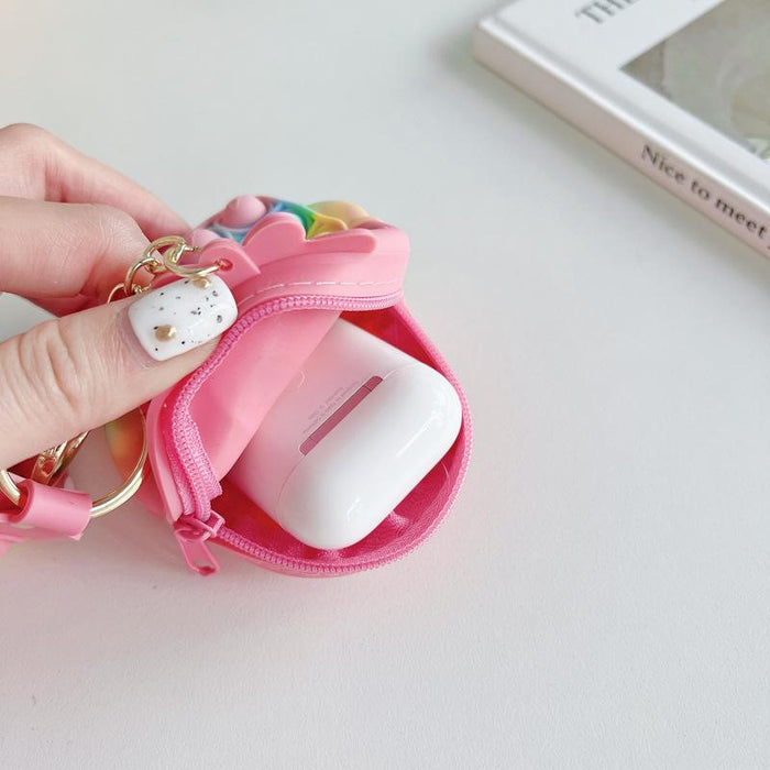 Silicone Mini Coin Purse Keychain