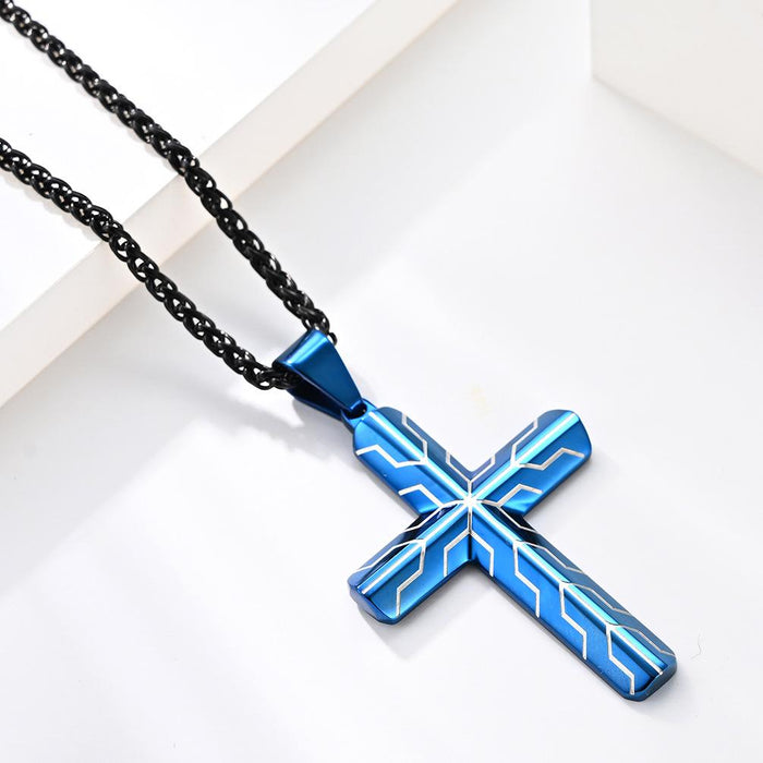 Stylish Cross Stainless Steel Pendant Necklace