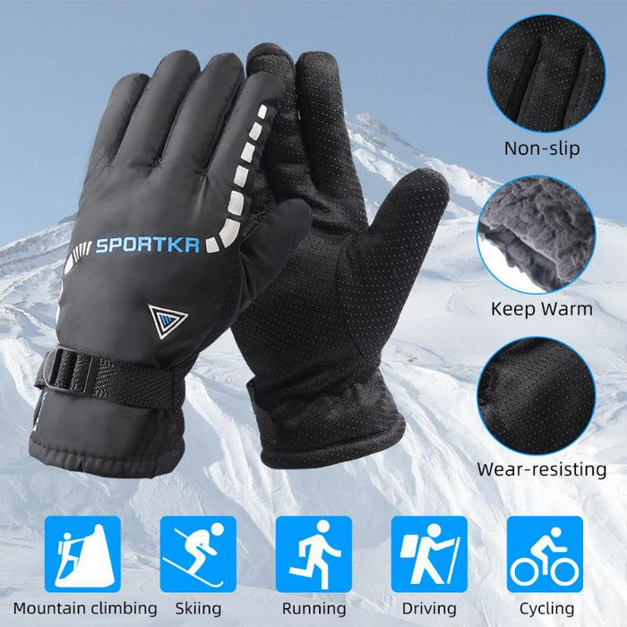 Men Waterproof Winter Cycling Windproof Outdoor Sport Ski Gloves