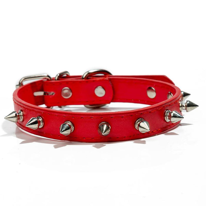 PU leather bullet rivet pet collar