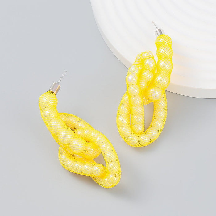 Bohemian Fashion Design Woven Bead Earrings