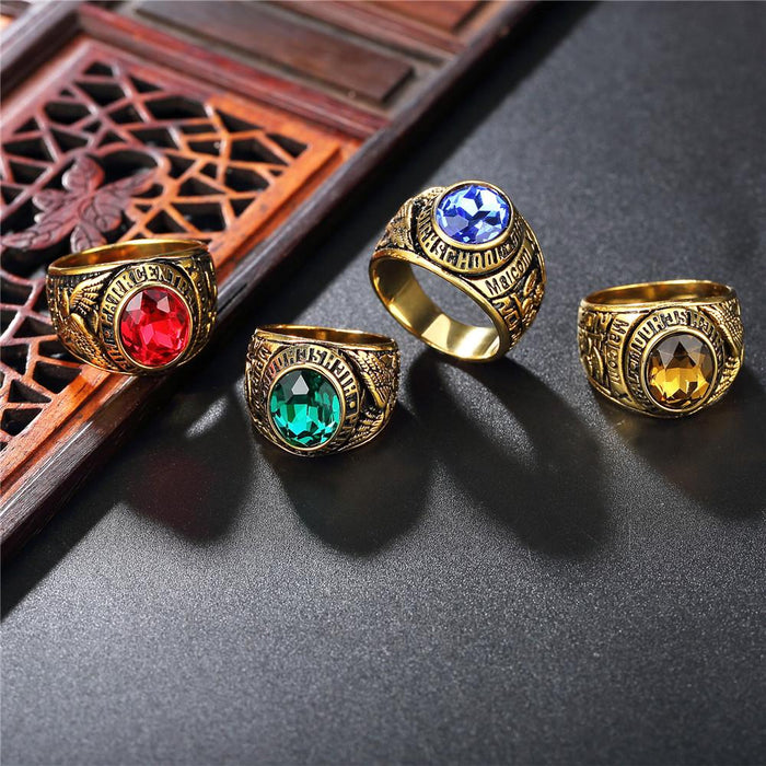 Eagle Military Ring Retro Titanium Steel Ring