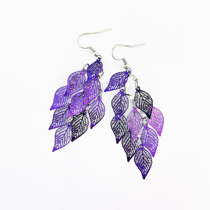 New Fashion LEAF EARRINGS COLOR Earrings Earrings Earrings Copper Accessories Jewelry