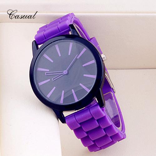Silicone Watch Geneva Women Quartz Wristwatch