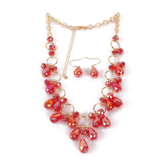 Female Jewelry Exaggerated Crystal Pendant Necklace Accessories