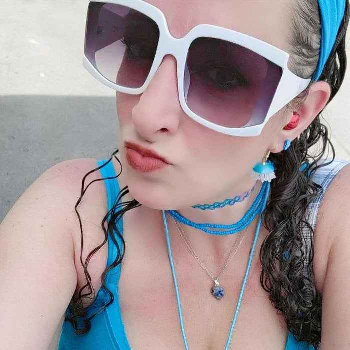 Large frame sunglasses retro square Sunglasses