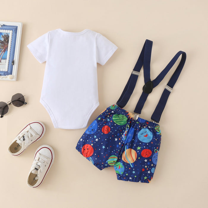 Infant short sleeve strap set two piece set