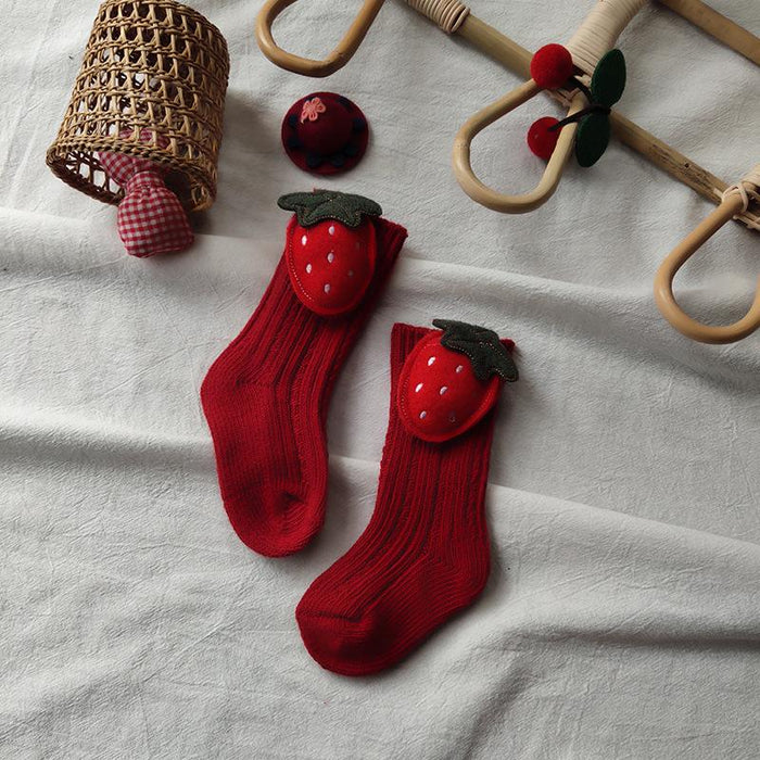 Kids Cotton Big Bow Christmas Socks