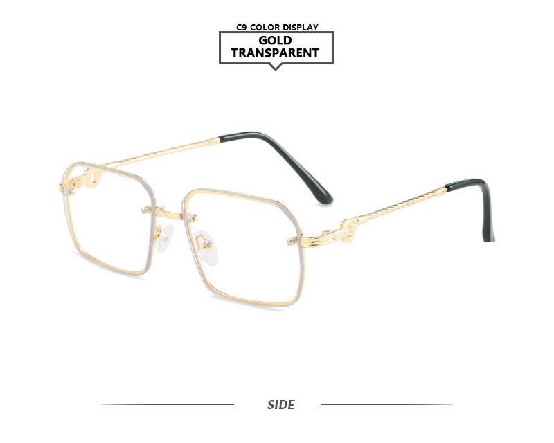 Square small frame Vintage Metal Sunglasses