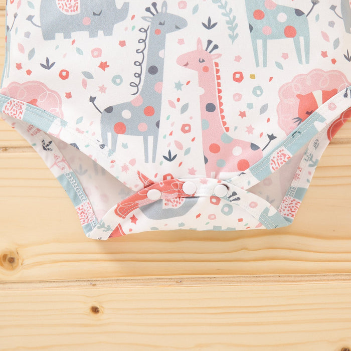 Girls' animal design Short Sleeve