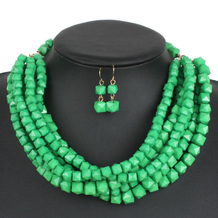 Ladies Jewelry Beaded Fashion Personality Layered Necklace