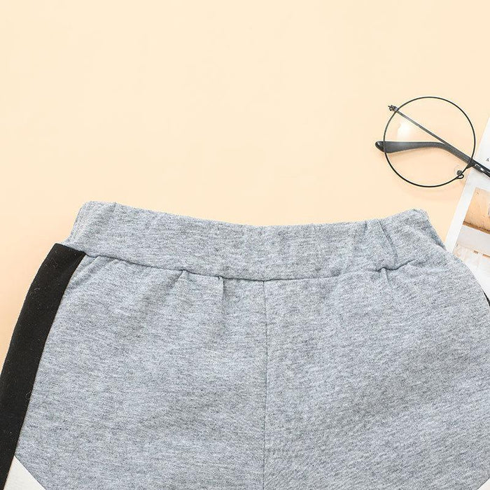 Kid's Summer Letter T-shirt Shorts Two Piece Set