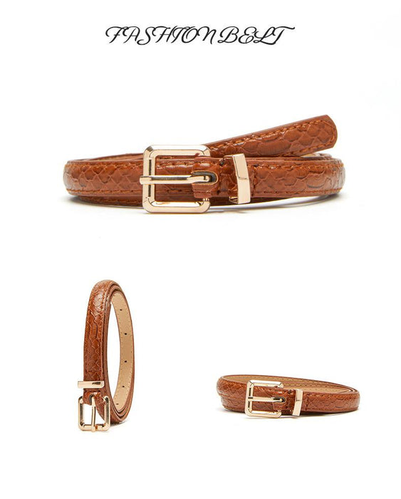 Women's Snake Waist Dress Pants Decorative Belt