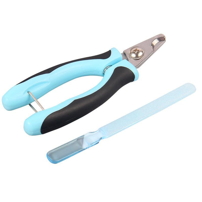 Pet nail scissors stainless steel with file